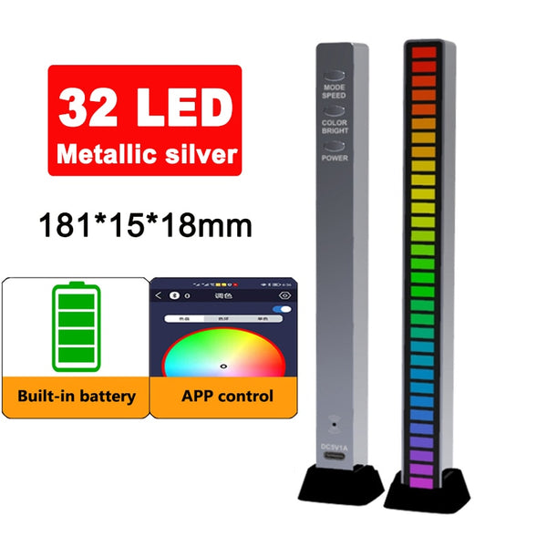 NEW RGB Music Sound control LED light app control Pickup Voice Activated Rhythm Lights color Ambient LED Light bar Ambient Light